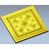 Classic Square Rosette - STL 3D model for CNC