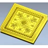 Classic Square Rosette - STL 3D model for CNC