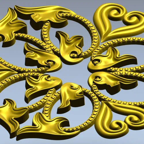 Regal Fleur Rosette - STL 3D model for CNC carving
