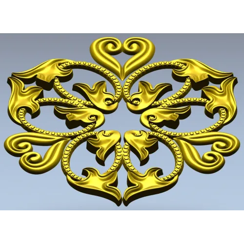 Regal Fleur Rosette - STL 3D model for CNC carving