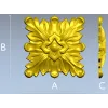 Квадратная розетка "Каллеста" - 3D модель STL для ЧПУ