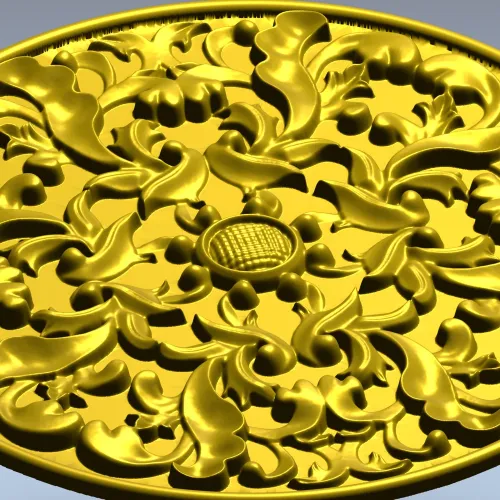 Розетка "Акантовый круг" - 3D модель STL для ЧПУ
