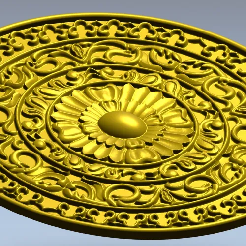 Розетка "Солнечный медальон" - 3D STL для ЧПУ
