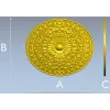 Розетка "Солнечный медальон" - 3D STL для ЧПУ