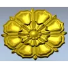 Decorative Floral Rosette STL for CNC - High Relief 3D Model
