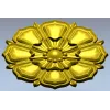 Decorative Floral Rosette STL for CNC - High Relief 3D Model