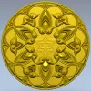 Ornamental Star Rosette STL 3D Model for CNC