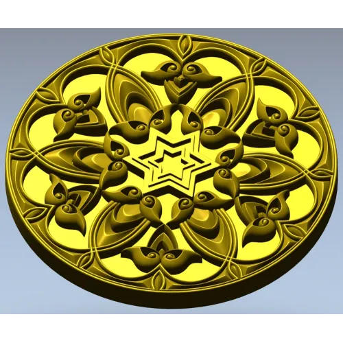 Ornamental Star Rosette STL 3D Model for CNC