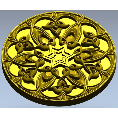 Ornamental Star Rosette STL 3D Model for CNC