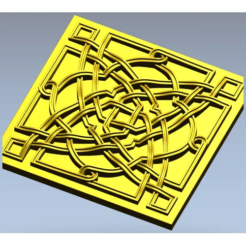 Square Celtic Rosette STL for CNC