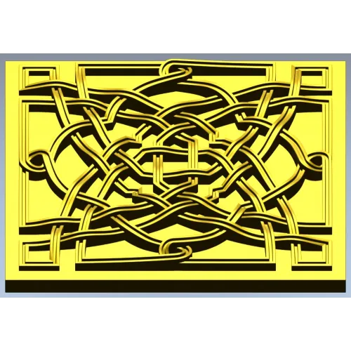Square Celtic Rosette STL for CNC
