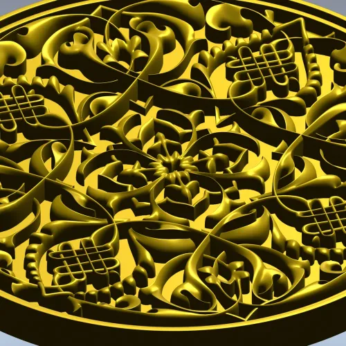 Arabesque Medallion STL 3D Model for CNC