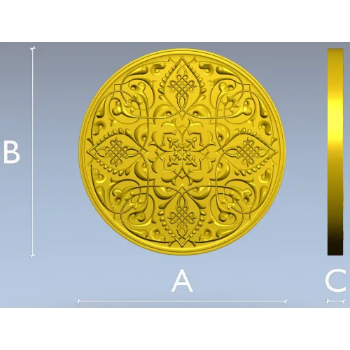 Arabesque Medallion STL 3D Model for CNC