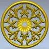 Розетка круглая с цветочным медальоном - 3D модель STL для ЧПУ