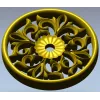 Розетка круглая с цветочным медальоном - 3D модель STL для ЧПУ