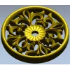 Розетка круглая с цветочным медальоном - 3D модель STL для ЧПУ