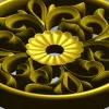Розетка круглая с цветочным медальоном - 3D модель STL для ЧПУ