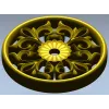 Розетка круглая с цветочным медальоном - 3D модель STL для ЧПУ