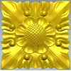 Квадратная декоративная розетка "Подсолнух" - STL модель для ЧПУ