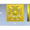 Ornamental Square Rosette STL for CNC