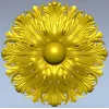 Acanthus Sun Rosette - STL 3D model for CNC milling