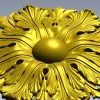 Acanthus Sun Rosette - STL 3D model for CNC milling