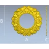 Розетка "Тюльпановый вензель" - 3D модель STL для ЧПУ, stl модель для фрезера