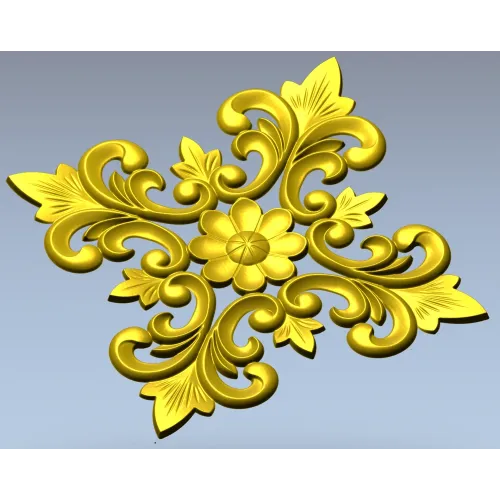 Флоральная розетка - 3D модель в формате STL для ЧПУ