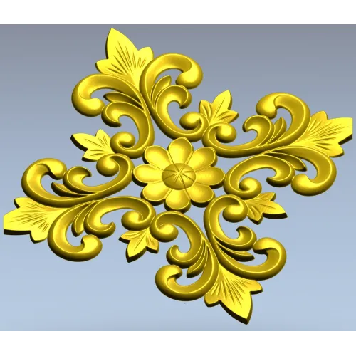 Флоральная розетка - 3D модель в формате STL для ЧПУ