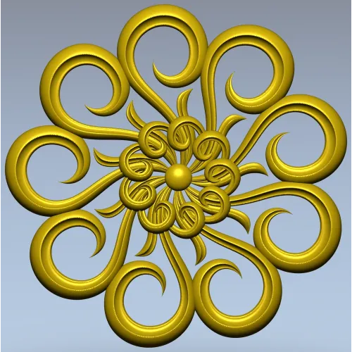 Aurora Rosette - decorative rosette 3D STL for CNC