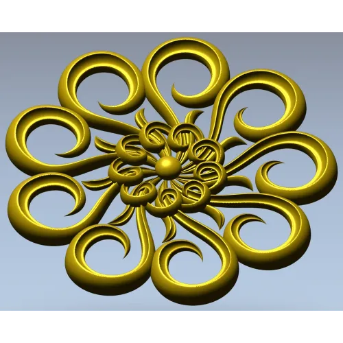 Aurora Rosette - decorative rosette 3D STL for CNC