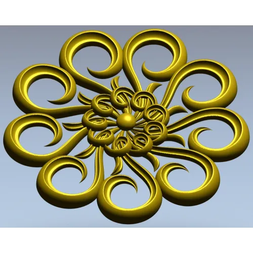 Aurora Rosette - decorative rosette 3D STL for CNC