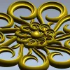 Aurora Rosette - decorative rosette 3D STL for CNC