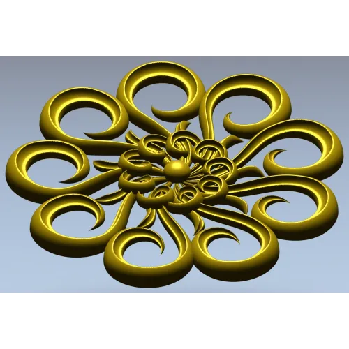Aurora Rosette - decorative rosette 3D STL for CNC