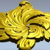 Розетка "Вихрь листьев" - 3D модель STL для ЧПУ