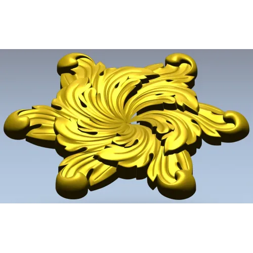Розетка "Вихрь листьев" - 3D модель STL для ЧПУ