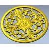 Round Floral Rosette STL model for CNC