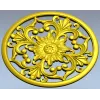 Round Floral Rosette STL model for CNC