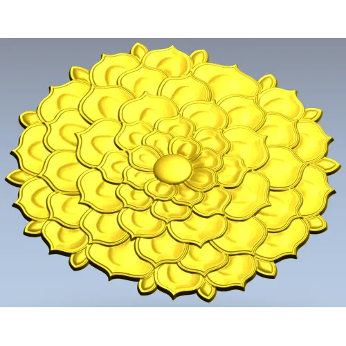 Floral Rosette Relief STL for CNC Router