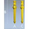 3D модель мебельной ножки Людовик - STL для ЧПУ