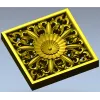 Ornate Square Rosette 3D Model for CNC (STL)