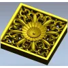 Ornate Square Rosette 3D Model for CNC (STL)