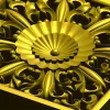 Ornate Square Rosette 3D Model for CNC (STL)