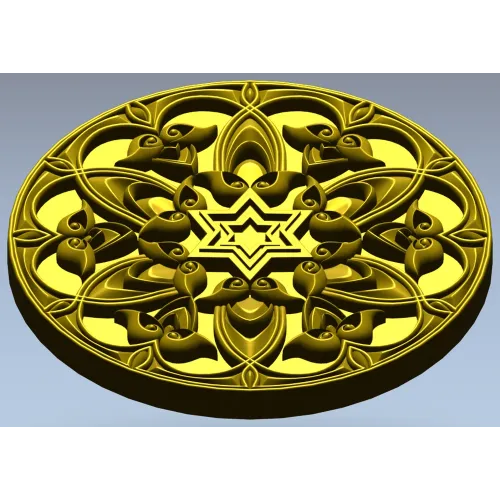 Звёздная розетка - 3D модель STL для ЧПУ фрезера