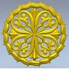 Ornamental Round Rosette - STL 3D Model for CNC Milling
