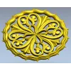 Ornamental Round Rosette - STL 3D Model for CNC Milling
