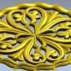 Ornamental Round Rosette - STL 3D Model for CNC Milling