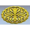 Ornamental Round Rosette - STL 3D Model for CNC Milling