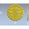 Ornamental Round Rosette - STL 3D Model for CNC Milling