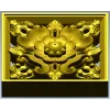 Квадратная розетка с цветочным барельефом - STL для ЧПУ